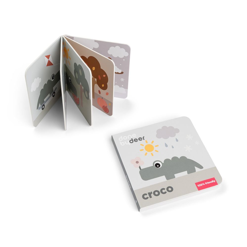 Carticica jucarie educativa anotimpuri Done by Deer Croco Colour Mix [3]