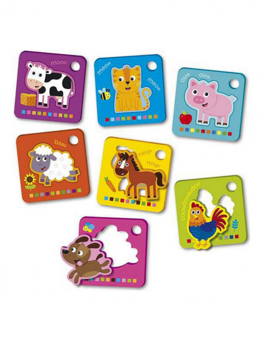 Cartonase puzzle cu sunete - Animale de la ferma [3]