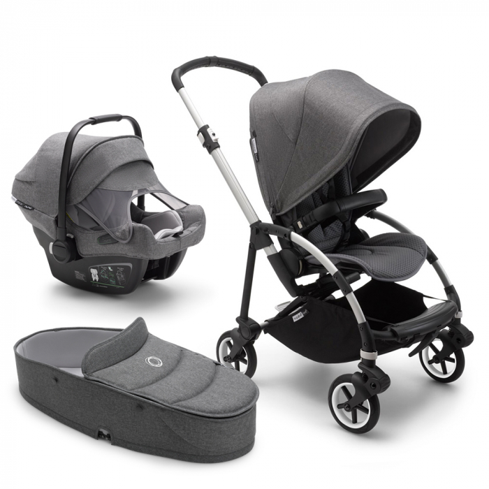 Carucior Bugaboo Bee 6 Aluminiu/Grey Melange sistem 3 in 1 [8]