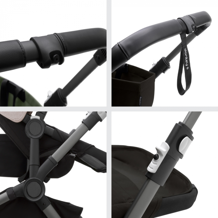 Carucior Bugaboo Donkey 5 Twin Black/Forest Green [3]