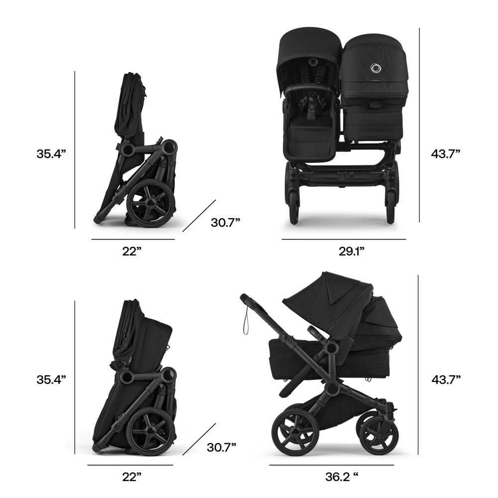Carucior Bugaboo Donkey 6 Twin Black/Brown [6]