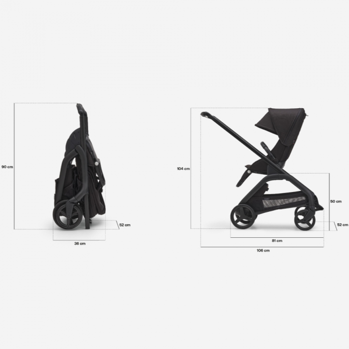 Carucior Bugaboo Dragonfly 2 in 1 Graphite/Grey Melange [10]