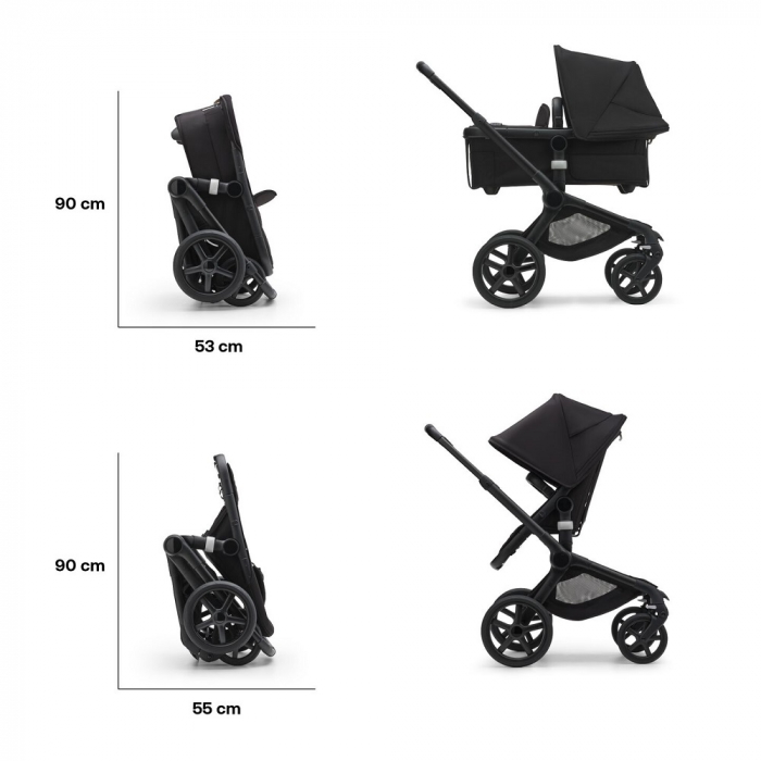 Carucior Bugaboo Fox 5 Black/Desert Taupe 2 in 1-Resigilat [10]