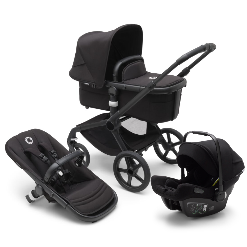 Carucior Bugaboo Fox 5 Black Midnight Black 3 in 1