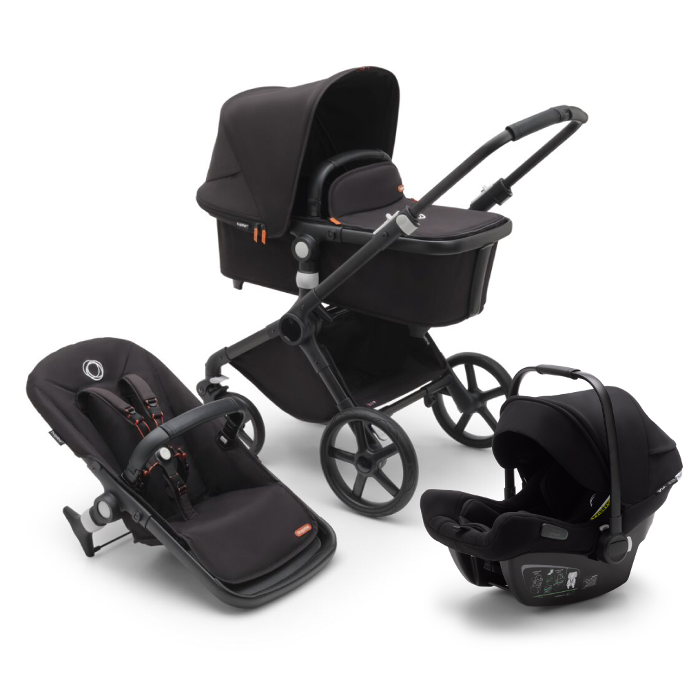 Carucior Bugaboo Fox Cub Black Midnight Black 3 in 1