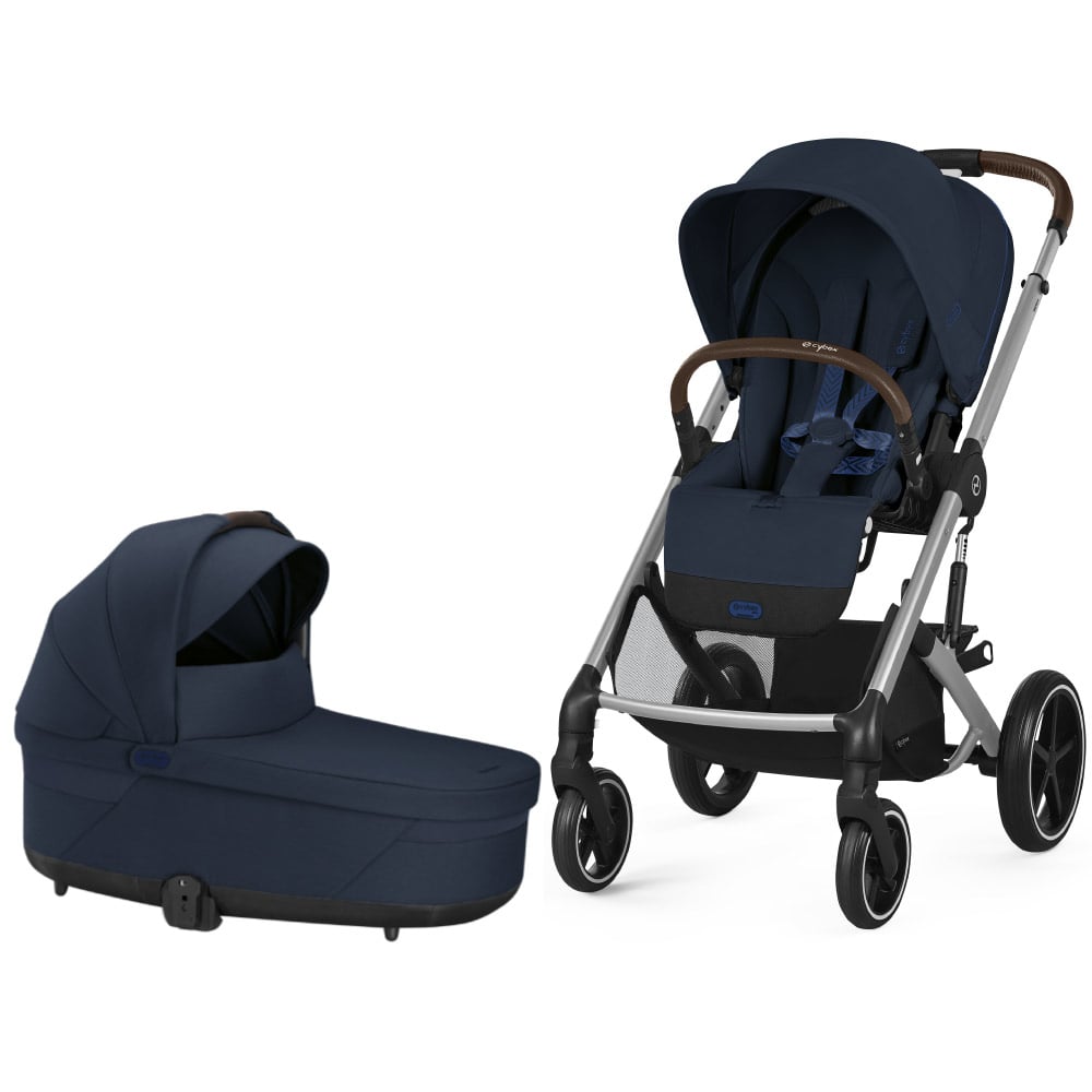 Carucior Cybex Balios S Lux 2 in 1 Silver Ocean Blue