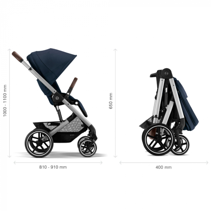 Carucior Cybex Balios S Lux 2 in 1 Silver/Ocean Blue 2023 [4]