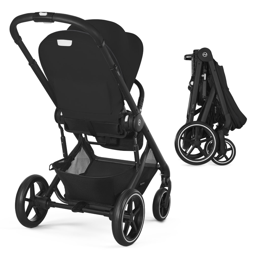 Carucior Cybex Balios S Lux 3 in 1 Black/Moon Black cu Scoica Auto Cloud G i-Size Plus reclinabila [6]