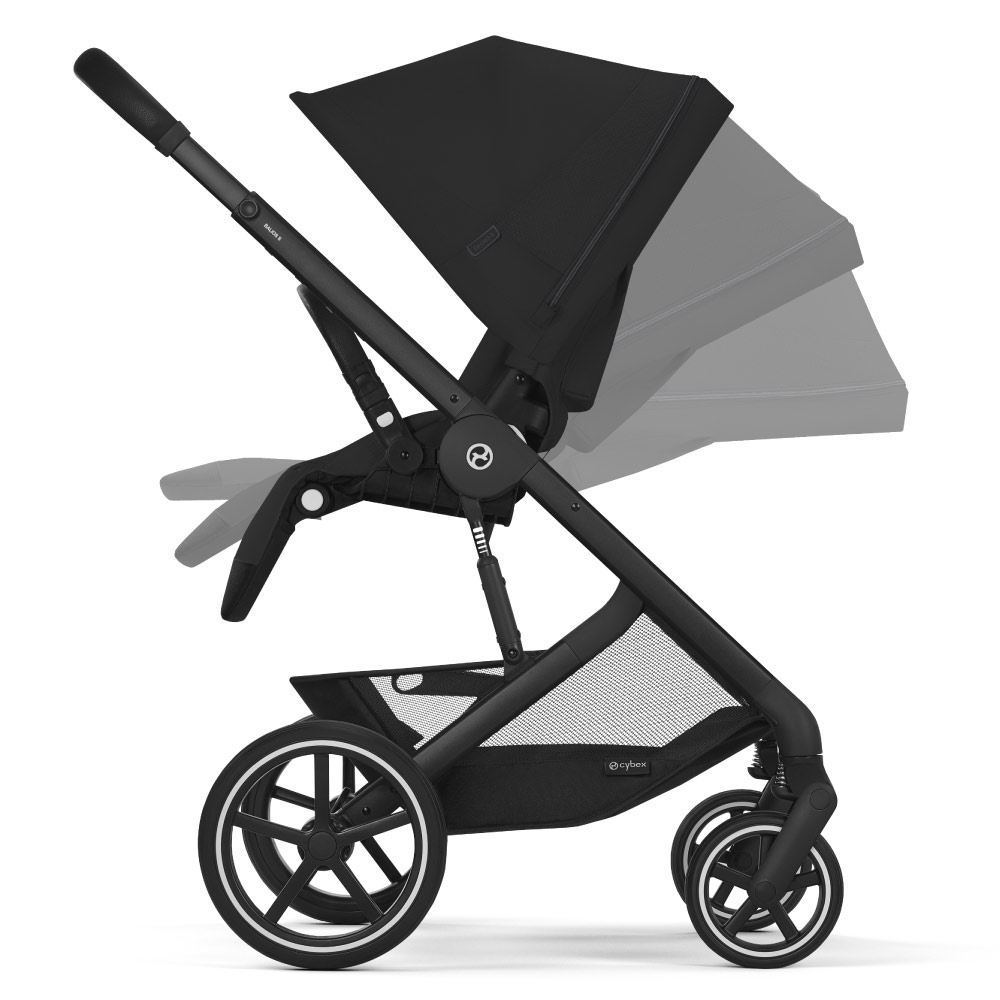 Carucior Cybex Balios S Lux 3 in 1 Black/Moon Black cu Scoica Auto Cloud G i-Size Plus reclinabila [4]