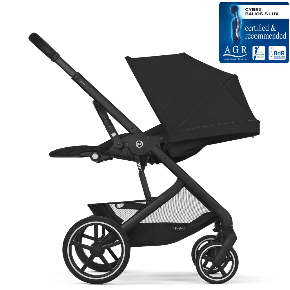 Carucior Cybex Balios S Lux 3 in 1 Black/Moon Black cu Scoica Auto Cloud G i-Size Plus reclinabila [5]