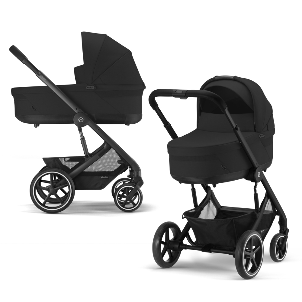 Carucior Cybex Balios S Lux 3 in 1 Black/Moon Black cu Scoica Auto Cloud G i-Size Plus reclinabila [8]
