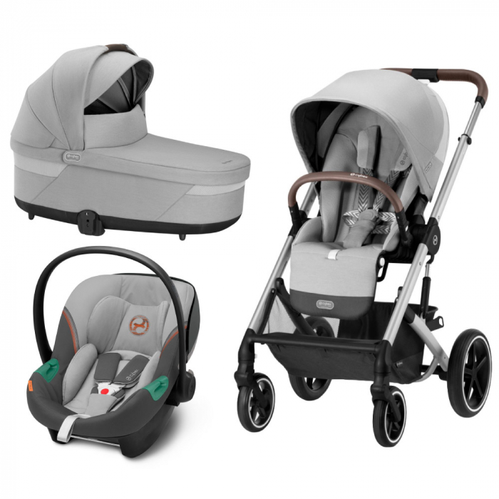 Carucior Cybex Balios S Lux 3 in 1 Silver Lava Grey 2023