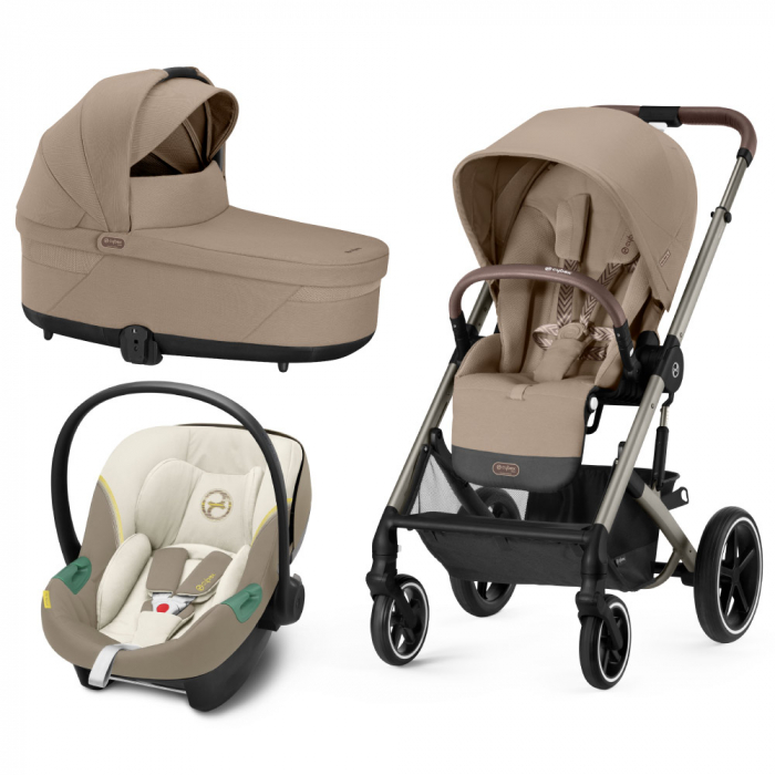 Carucior Cybex Balios S Lux 3 in 1 Taupe Almond Beige 2023