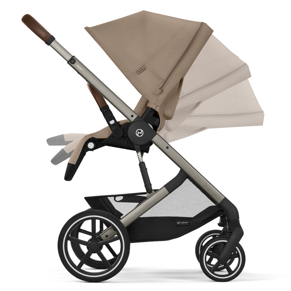 Carucior Cybex Balios S Lux 3 in 1 Taupe/Almond Beige cu Scoica Auto Cloud G i-Size Plus reclinabila [4]