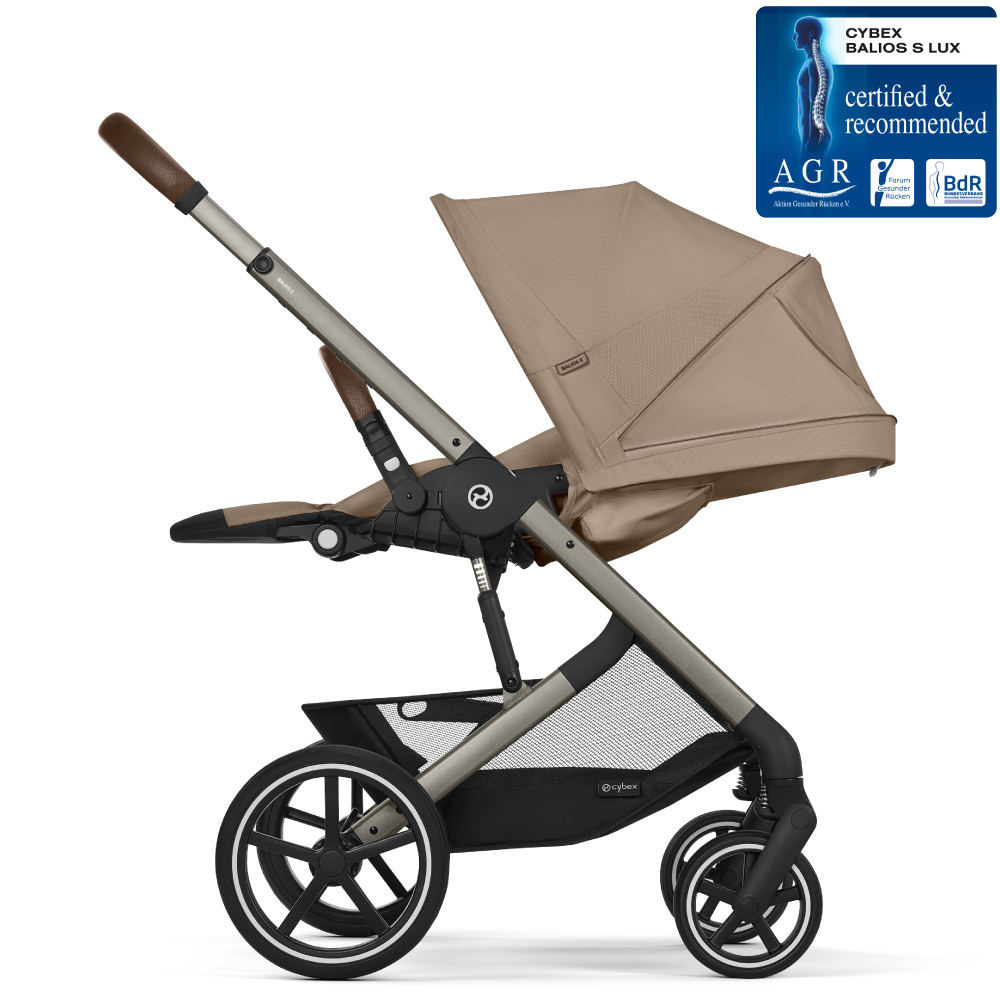 Carucior Cybex Balios S Lux 3 in 1 Taupe/Almond Beige cu Scoica Auto Cloud G i-Size Plus reclinabila [5]