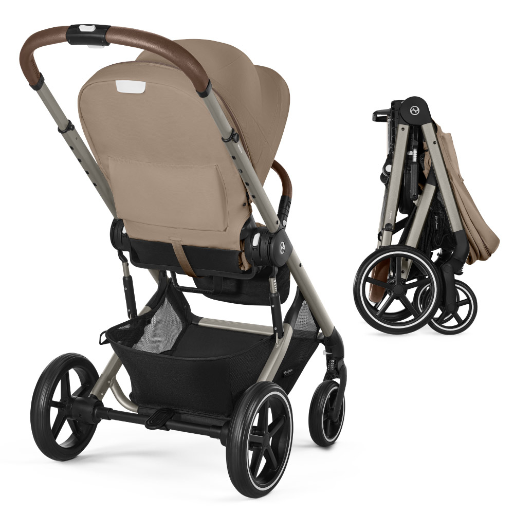 Carucior Cybex Balios S Lux 3 in 1 Taupe/Almond Beige cu Scoica Auto Cloud G i-Size Plus reclinabila [6]