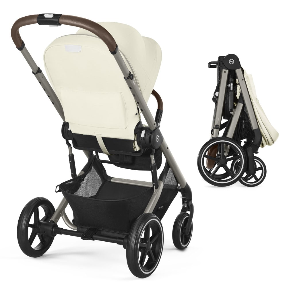 Carucior Cybex Balios S Lux 3 in 1 Taupe/Seashell Beige cu Scoica Auto Cloud G i-Size Plus reclinabila [6]