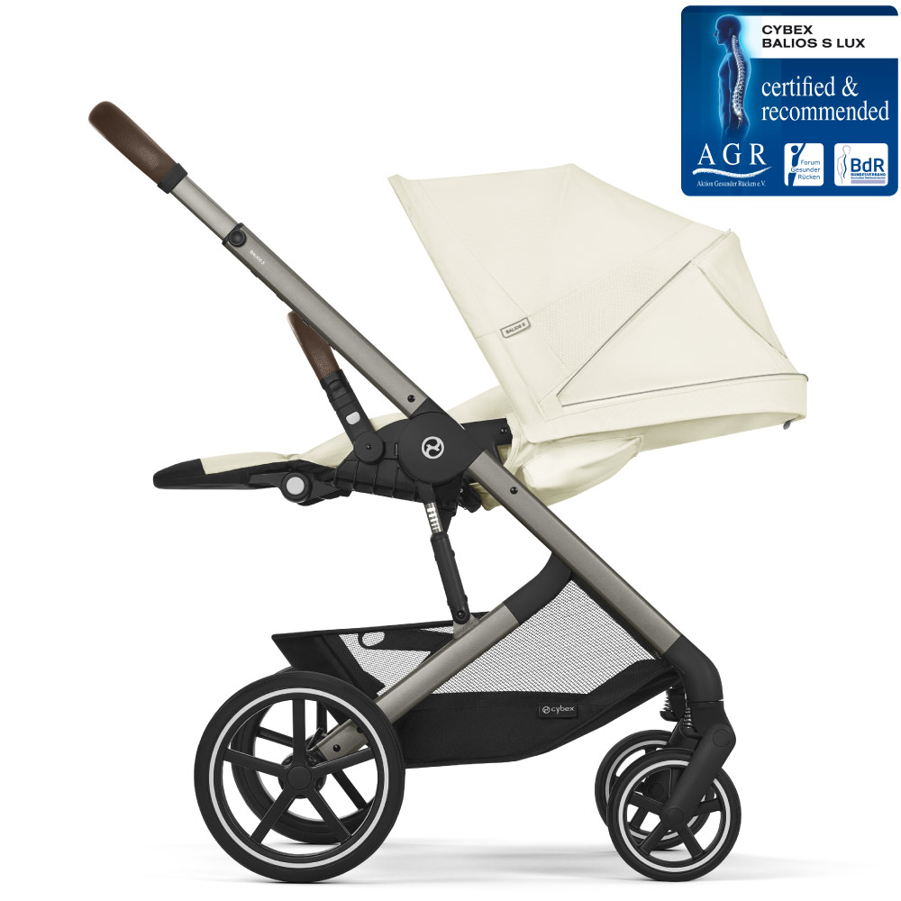 Carucior Cybex Balios S Lux 3 in 1 Taupe/Seashell Beige cu Scoica Auto Cloud G i-Size Plus reclinabila [5]