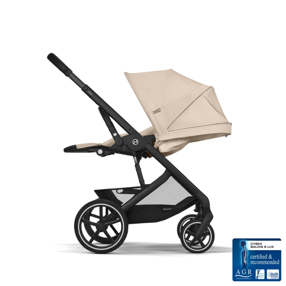 Carucior Cybex Balios S Lux 3 in 1 Black/Almond Beige cu Scoica Auto Cloud G3 [8]