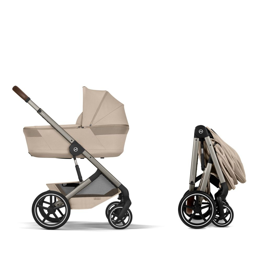 Carucior Cybex Balios S Lux 3 in 1 cu landou pliabil Balios si Scoica Auto Cloud G3 Plus Taupe/Almond Beige 2026 [5]