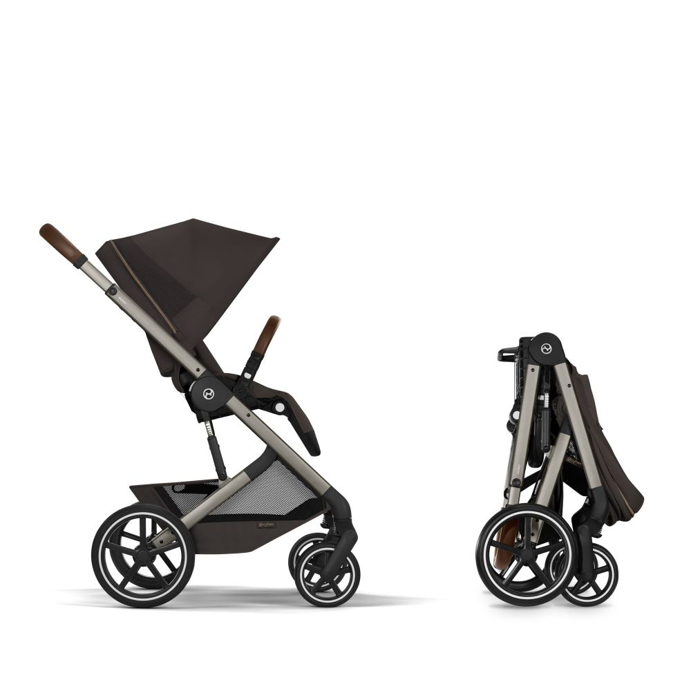 Carucior Cybex Balios S Lux cu landou pliabil Balios Taupe/Chocolate Brown 2026 [9]