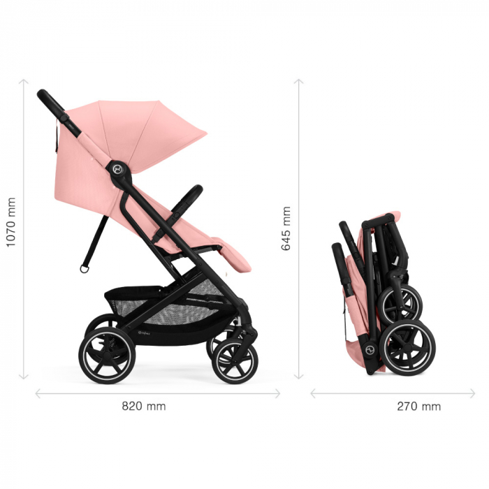 Carucior Cybex Beezy B Black/Candy Pink-Resigilat [5]