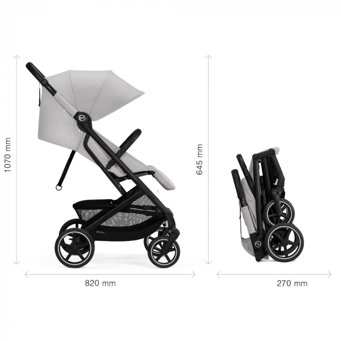 Carucior Cybex Beezy B Black/Fog Grey [5]