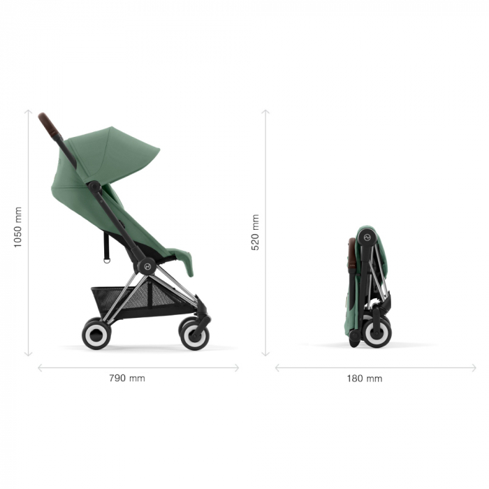 Carucior Cybex Coya Chrome Dark Brown/Leaf Green [5]