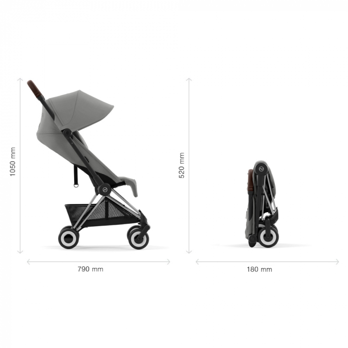 Carucior Cybex Coya Chrome Dark Brown/Mirage Grey [5]