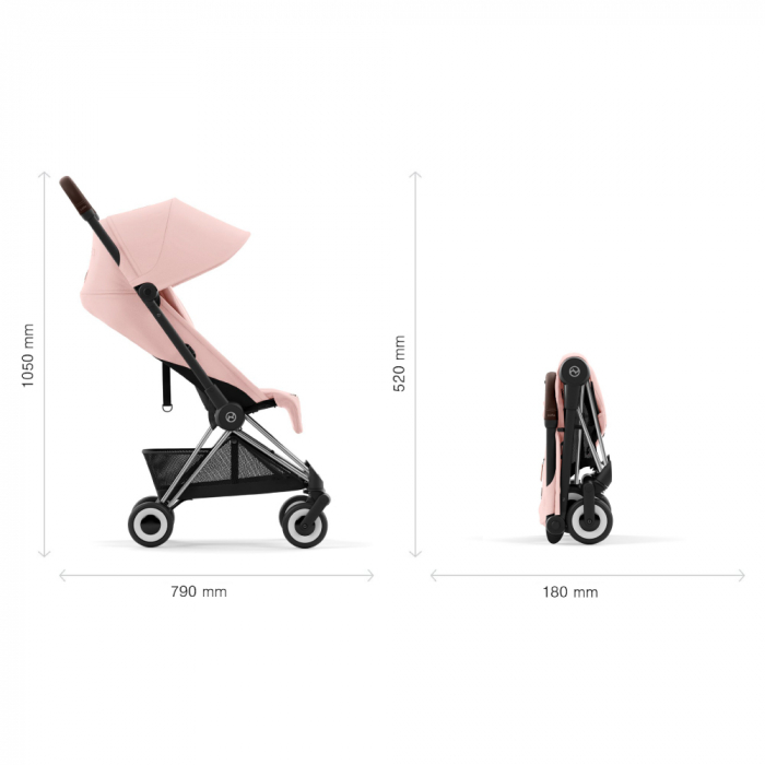 Carucior Cybex Coya Chrome Dark Brown/Peach Pink [5]
