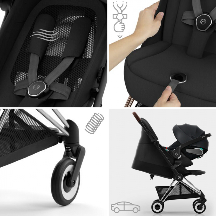 Carucior Cybex Coya Chrome Dark Brown/Peach Pink [6]