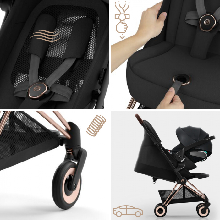 Carucior Cybex Coya Rosegold/Leaf Green [6]