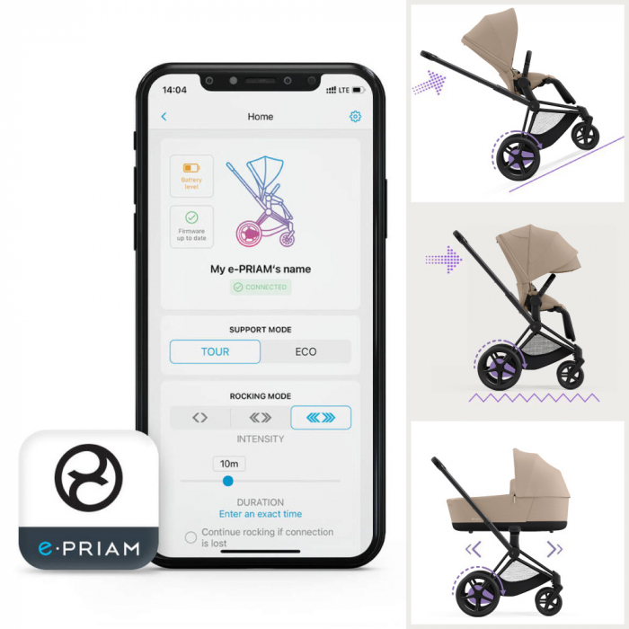 Carucior Cybex e-Priam 2 in 1 Cozy Beige [8]