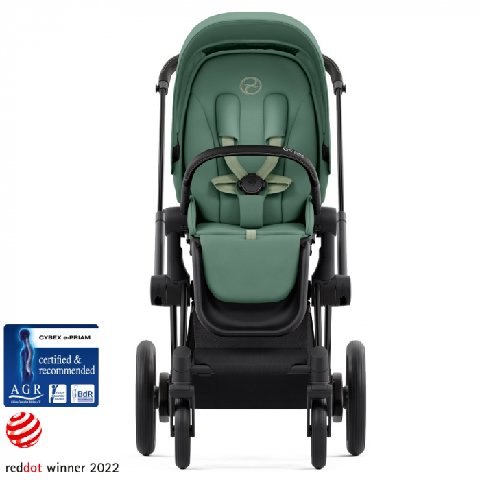 Carucior Cybex e-Priam 2 in 1 Leaf Green cu cadru Rosegold [3]