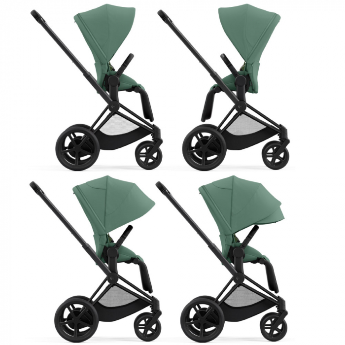 Carucior Cybex e-Priam 2 in 1 Leaf Green cu cadru Rosegold [5]