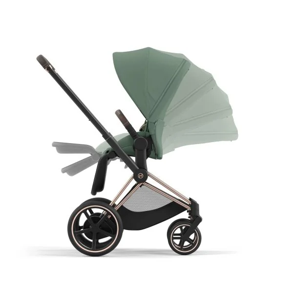 Carucior Cybex e-Priam 2 in 1 Leaf Green cu cadru Rosegold [4]