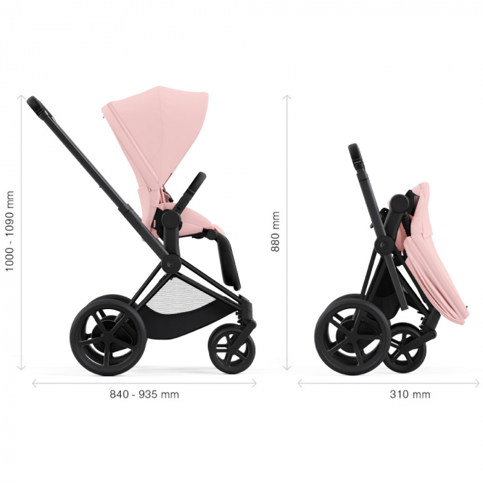 Carucior Cybex e-Priam 3 in 1 Peach Pink [7]