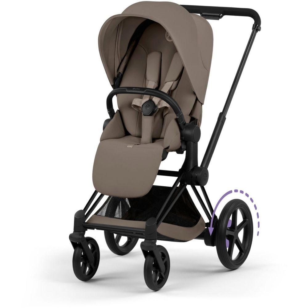 Carucior Cybex e-Priam Comfort Matt Black  Coconut Brown 2 in 1 [5]