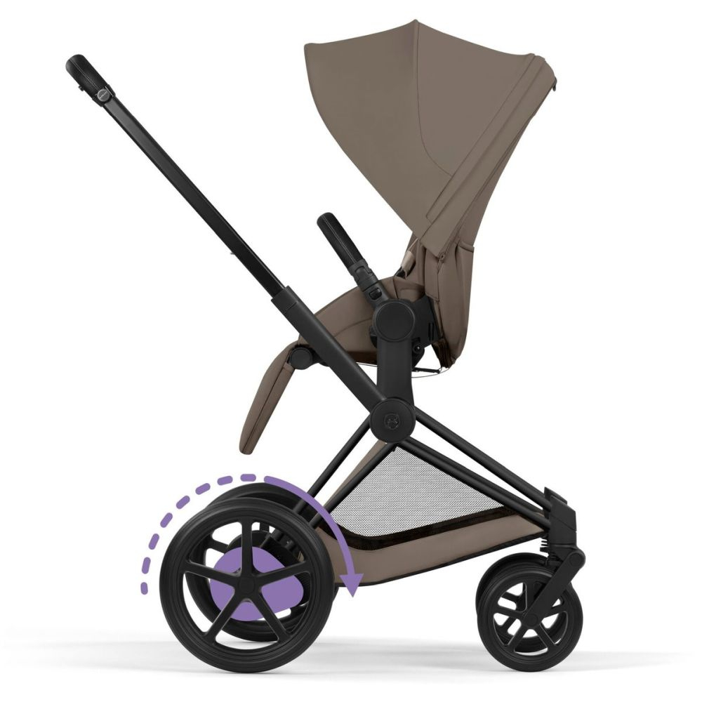 Carucior Cybex e-Priam Comfort Matt Black  Coconut Brown 2 in 1 [7]