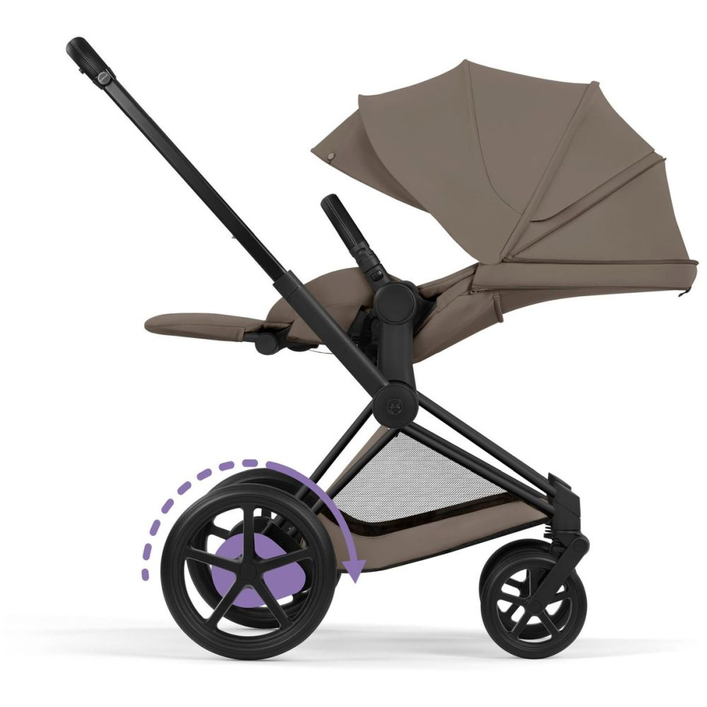 Carucior Cybex e-Priam Comfort Matt Black  Coconut Brown 2 in 1 [8]