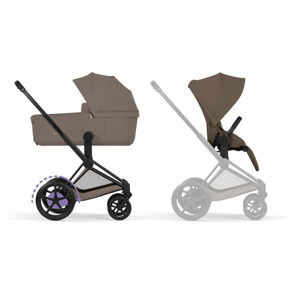 Carucior Cybex e-Priam Comfort Matt Black  Coconut Brown 2 in 1 [2]