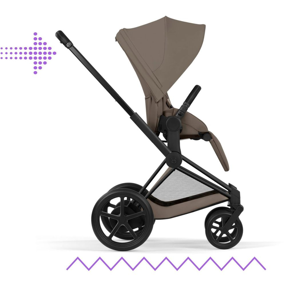 Carucior Cybex e-Priam Comfort Matt Black  Coconut Brown 2 in 1 [10]
