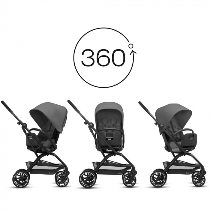 Carucior Cybex Eezy S Twist+2 Silver/Hibiscus Red-Resigilat [6]