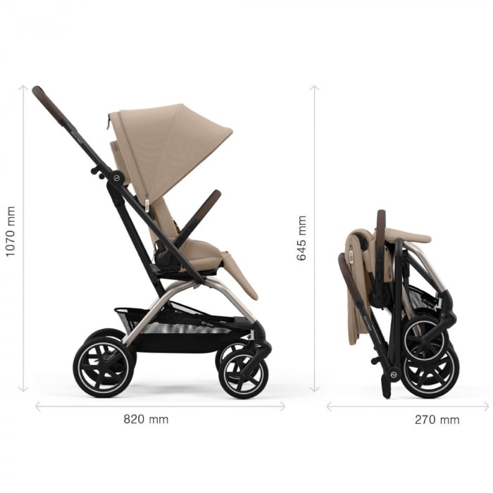Carucior Cybex Eezy S Twist+2 Taupe/Almond Beige 2 in 1 [8]