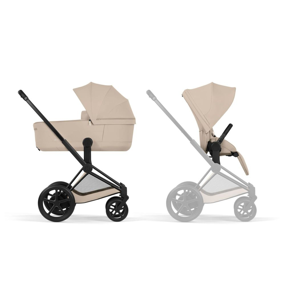 Carucior Cybex e-Priam Comfort Matt Black Cozy Beige 2 in 1 [2]