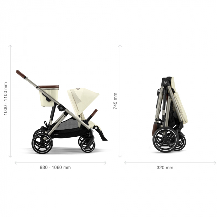 Carucior Cybex Gazelle S Taupe/Seashell Beige-Resigilat [7]