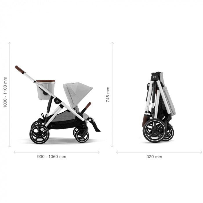 Carucior Cybex Gazelle S Silver/Stone Grey [7]
