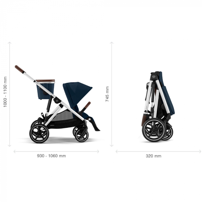 Carucior Cybex Gazelle S Silver/Ocean Blue [7]