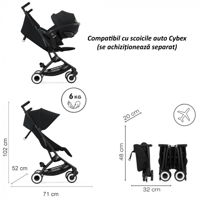 Carucior Cybex Libelle Black/Magic Black-Resigilat [6]