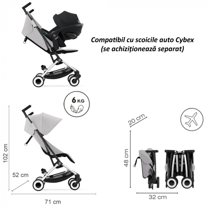 Carucior Cybex Libelle Silver/Fog Grey [6]